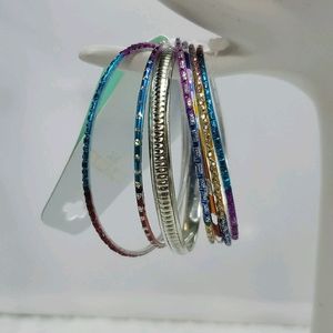 Signature 2 packs of 7 pc multi color bracelet set